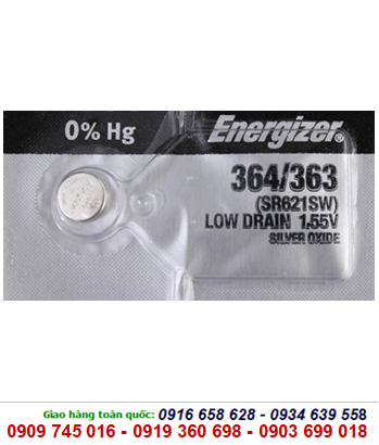 Pin đồng hồ đeo tay 1,55v Silver Oxide Energizer 364, SR621SW chính hãng Made in USA